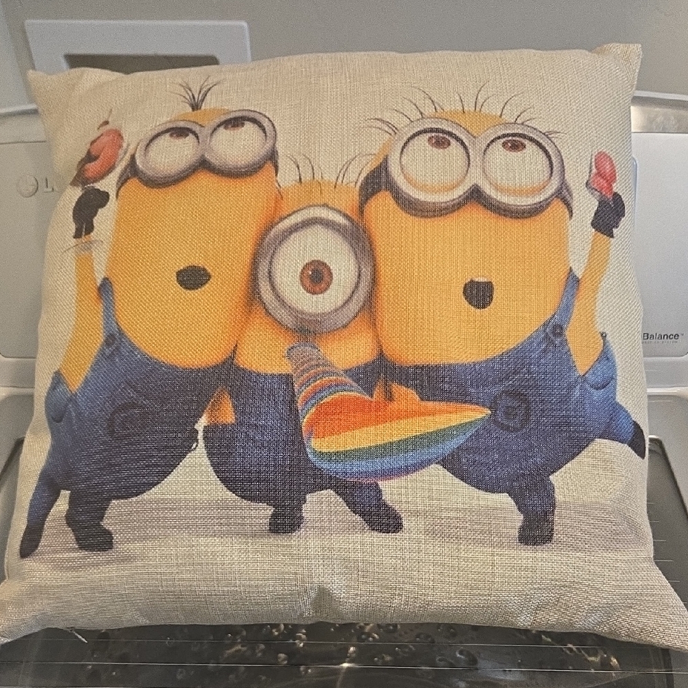 Minions Themed Decorative Pillow - Multicolor
